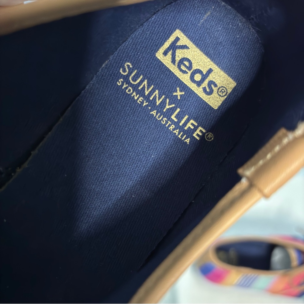 Keds X Sunny Life Striped Canvas Sneakers Multicolor Size 7 Platform Sole - Picture 10 of 12